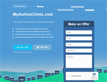 Tablet Screenshot of myautismclinic.com